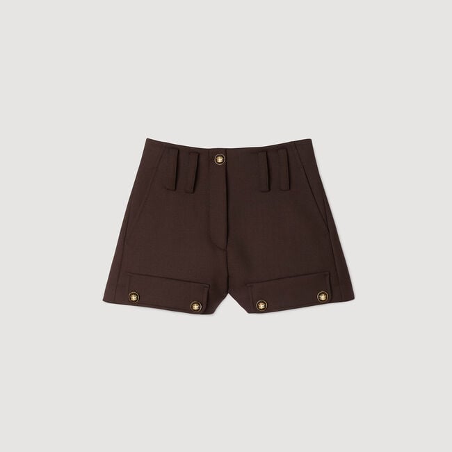 Buttoned carpenter shorts